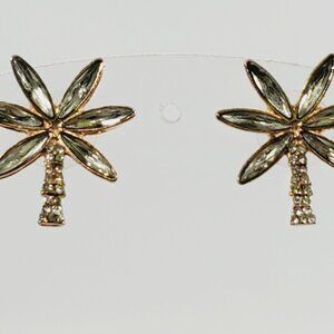 Crystal Palm Tree Earrings (93573)